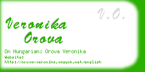 veronika orova business card